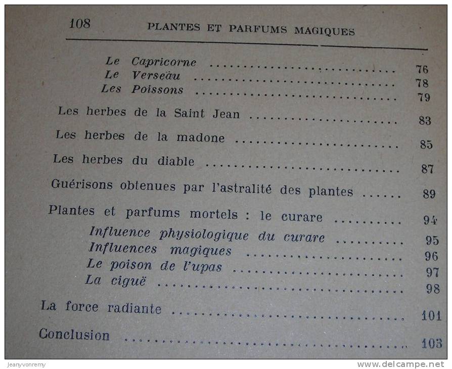 Plantes Et Parfums Magiques - Par Henri Frichet - 1950. - Esoterismo