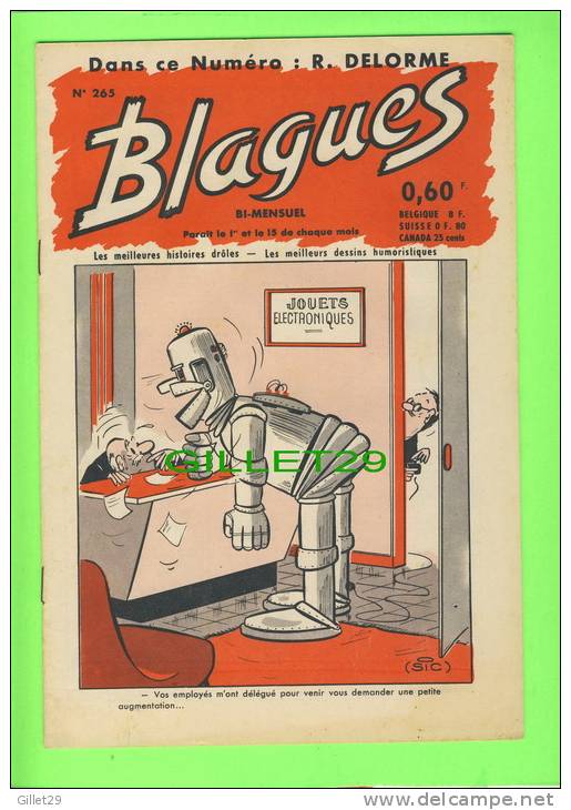 REVUE, BLAGUES No 265 - R. DELORME, PETITES HISTOIRES BRITANNIQUES - ÉDITIONS ROUFF, 1965 - 16 PAGES - - Humour