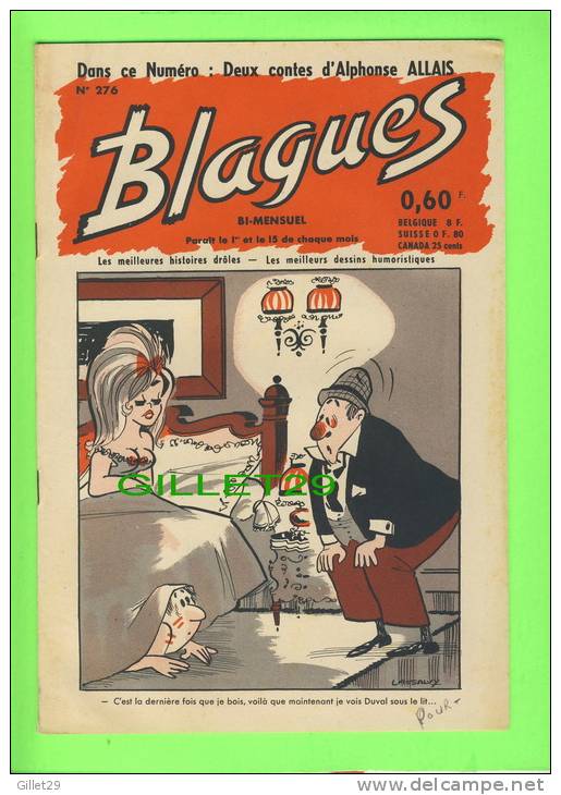 REVUE, BLAGUES No 276 - ALPHONSE ALLAIS, DEUX CONTES - ÉDITIONS ROUFF, 1965 - 16 PAGES - - Humour