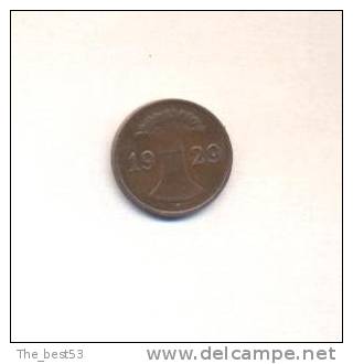 1 Rentenpfennig  -  1929 F - 1 Rentenpfennig & 1 Reichspfennig