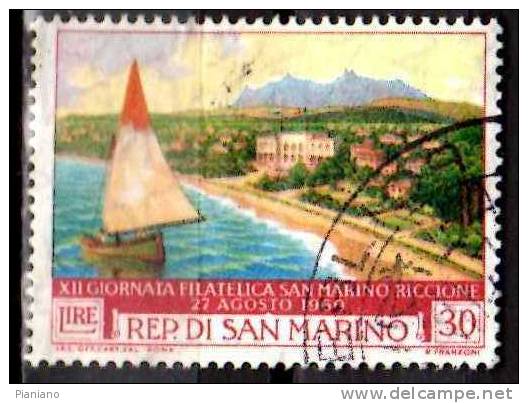 PIA - SMA - 1960 : Giornata Filatelica San Marino - Riccione  - (SAS 535 + A137) - Gebruikt