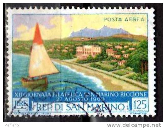 PIA - SMA - 1960 : Giornata Filatelica San Marino - Riccione  - (SAS 535 + A137) - Gebruikt