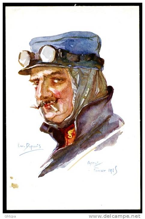 CPA. GUERRE 1914-18. Illustration Signée  Em. Dupuis. Série:  Nos Poilus. Arras Février 1915. - Dupuis, Emile