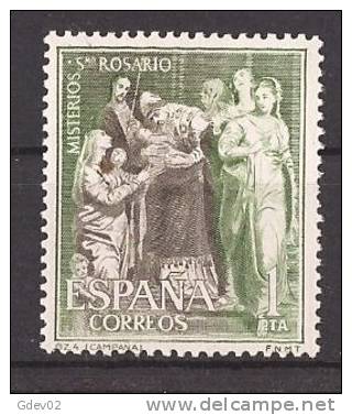 ES1466-2025TRJ.Misterio  SANTISIMO  ROSARIO.Presentacion En El Templo..Campaña1962.(   Ed 1466**),sin Charnela. LUJO - Judaika, Judentum