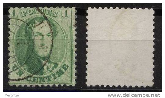 Belgien Belgium Mi# 10B Gest. M€ 40,- - 1858-1862 Medaillons (9/12)