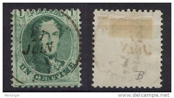 Belgien Belgium Mi# 10 B Gest. M€ 40,- - 1858-1862 Medaillen (9/12)