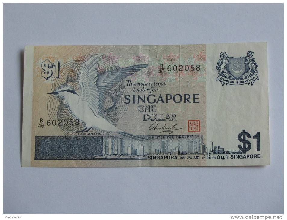 1-One- Dollar 1976 - SINGAPORE - This Note Is Legal Tender For Singapore - Singapur