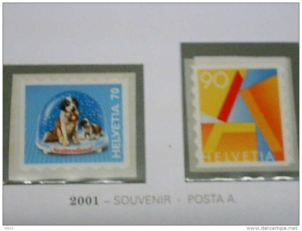 SVIZZERA ( SUISSE - SWITZERLAND ) ANNO 2001 FRANCOBOLLI DA BOBINE ** MNH - Ungebraucht