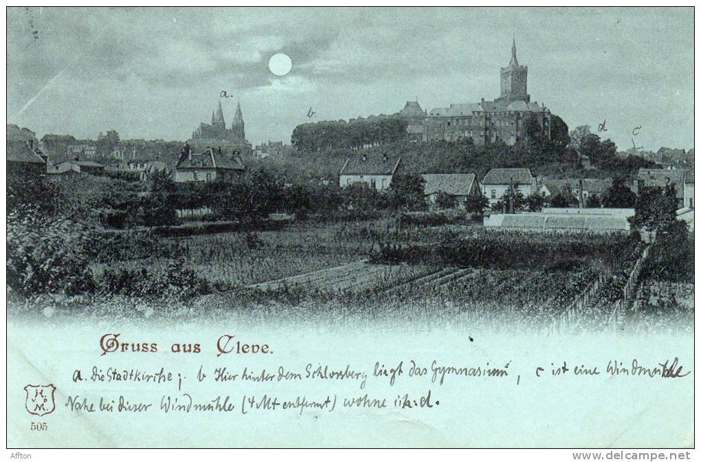 Gruss Aus Cleve 1898 Postcard - Kleve