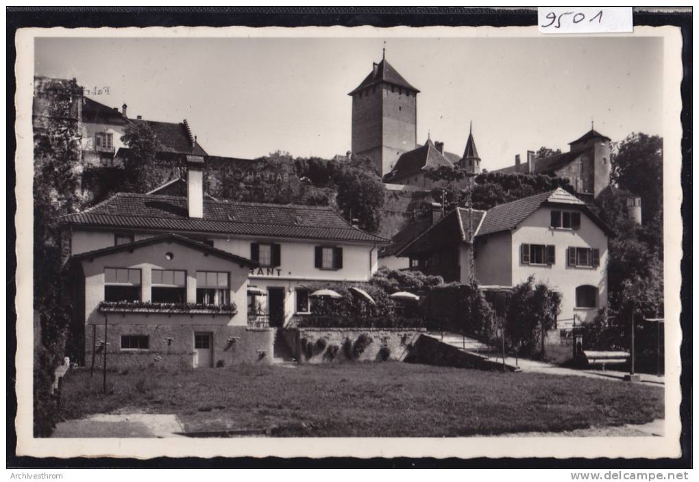 Fribourg - Morat : Restaurant - Pension Des Bains - Vers 1955 (9501) - Murten