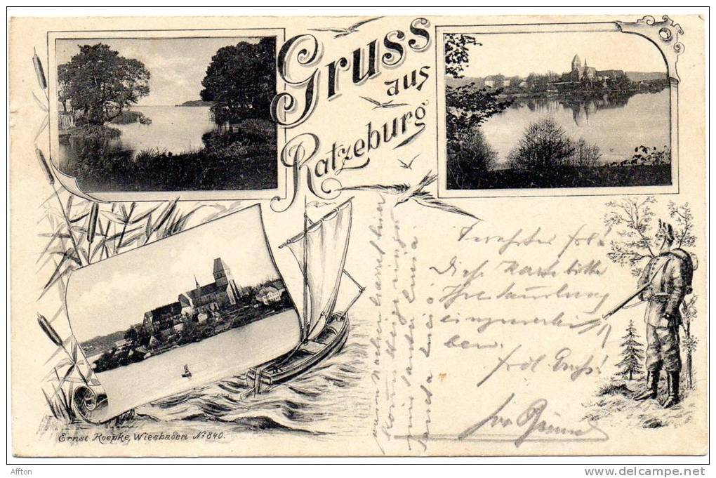 Gruss Aus Ratzeburg 1897 Postcard - Ratzeburg
