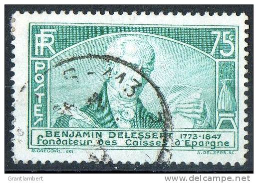 France 1937 Benjamin Delessert Obl. - Used Stamps