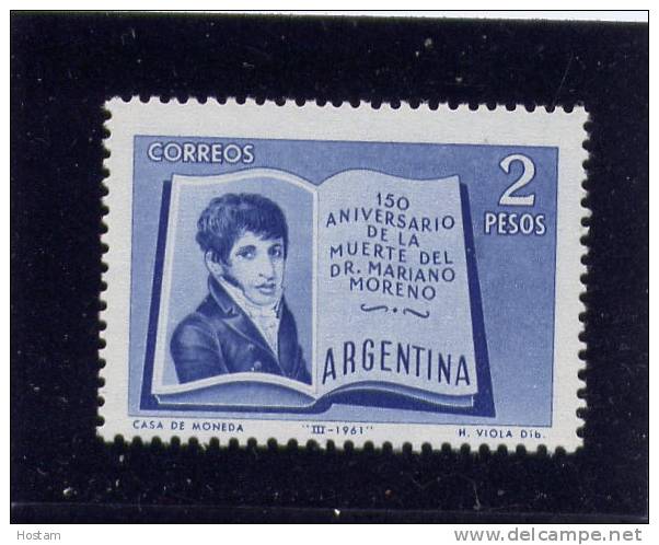 ARGENTINA, 1961, # 726, MARIANO MORENO, WRITTER,POLITICIAN  MNH - Autres & Non Classés