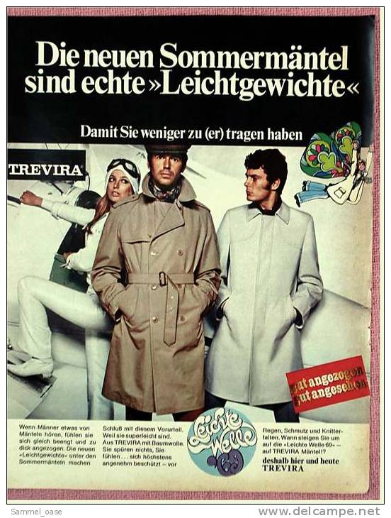 Reklame Werbeanzeige  -  TREVIRA Sommermäntel - Damit Sie Weniger Zu (er)tragen Haben  -  Von Ca. 1970 - 1940-1970 ...