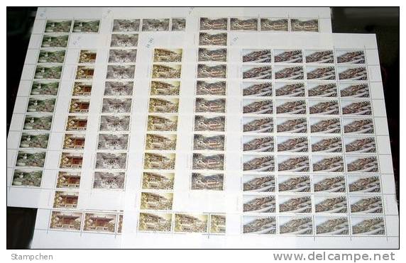 China 1997-11 Wutai Mount Stamps Sheets Buddhism Temple Relic Geology Architecture - Blocks & Sheetlets