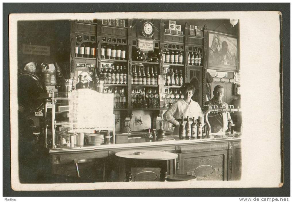 GERMANY  DEUTSCHLAND  BERLIN  ? INSIDE  WINE SHOP  CAFE ? RESTAURANT ?  , OLD POSTCARD - Cafes