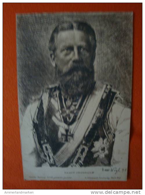 Alte Ansichtskarte: Kaiser Friedrich III., Ungelaufen ! - Royal Families