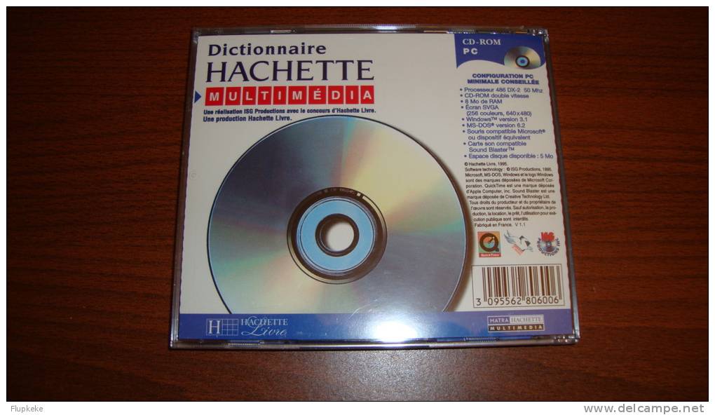 Dictionnaire Hachette Multimédia 1995 Hachette Édition Sur Cd-Rom - Enzyklopädien