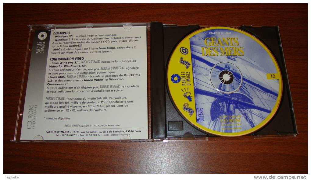 Géants Des Mers Sciences & Techniques Paroles D'Images 1997 Édition Sur Cd-Rom - Encyclopédies