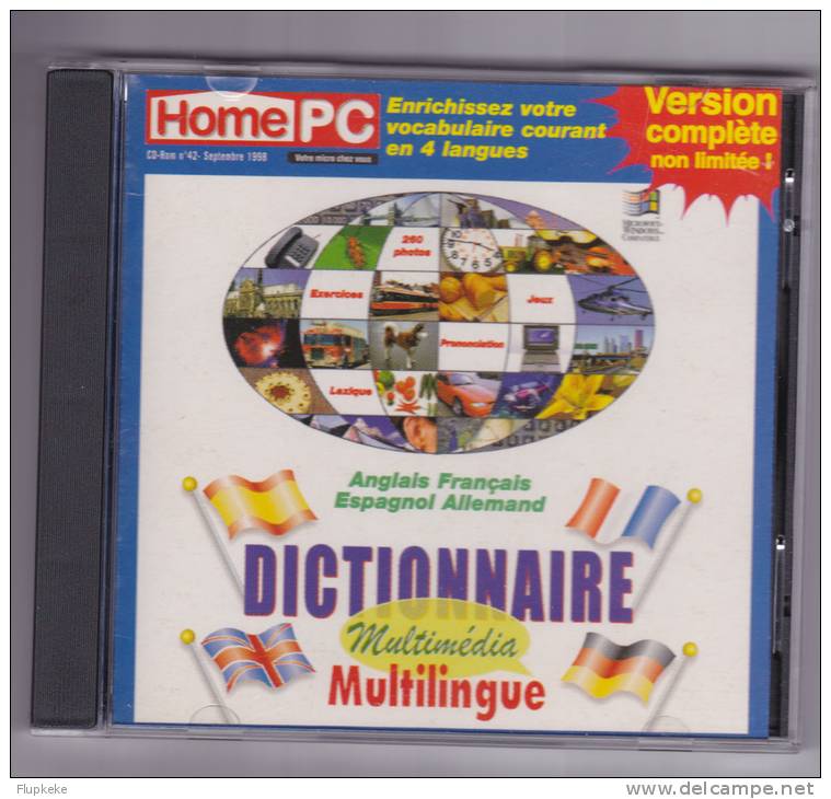 Dictionnaire Multimedia Multilingue Anglais Français Espagnol Allemand Softkey Édition Sur Cd-Rom - Encyclopédies