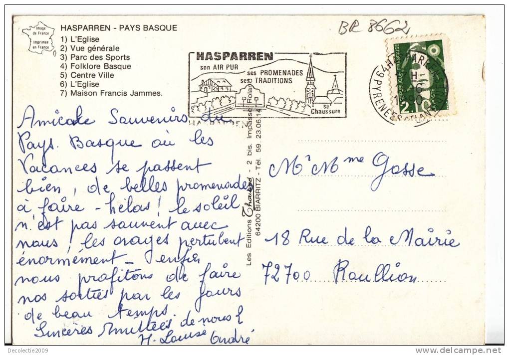 BR8662 Hasparren Pays Basque Multi Views   2 Scans Bande Blanche De L´analyse - Hasparren