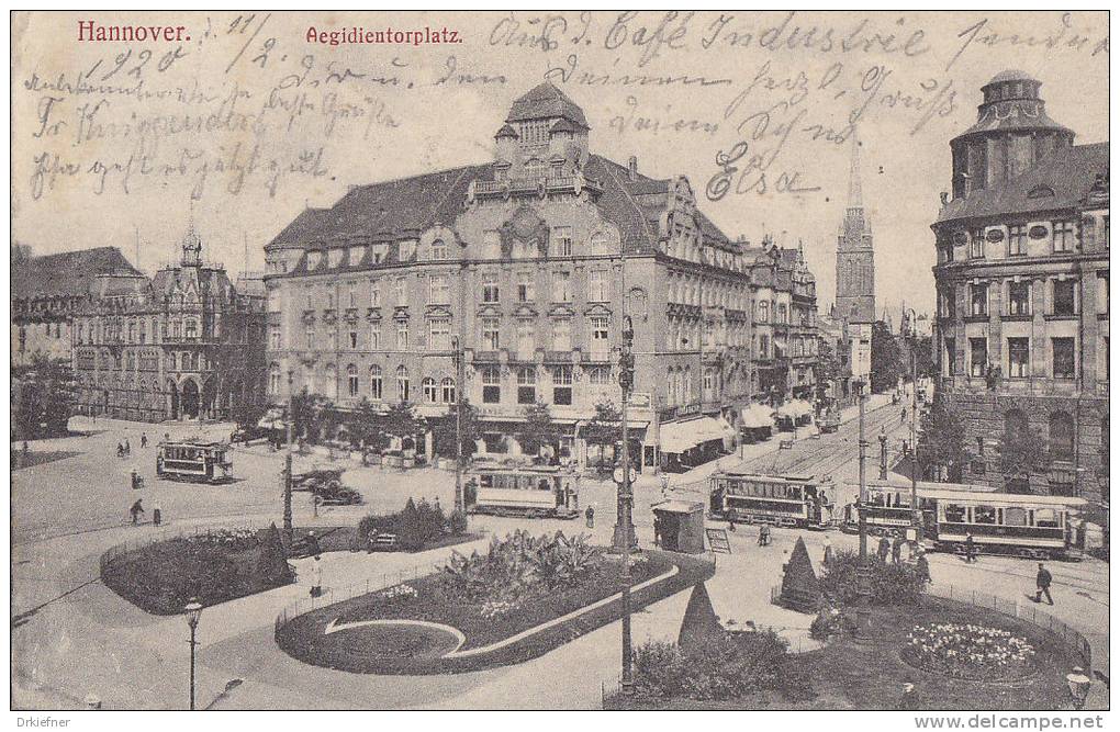 INFLA Postkarte Mit DR 101 EF, Stempel: Hannover 11.2.1920, AK: Hannover, Aegidientorplatz, Straßenbahn - Otros & Sin Clasificación