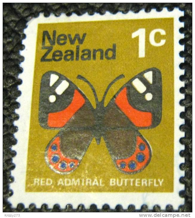 New Zealand 1970 Red Admiral Butterfly 1c - Used - Other & Unclassified