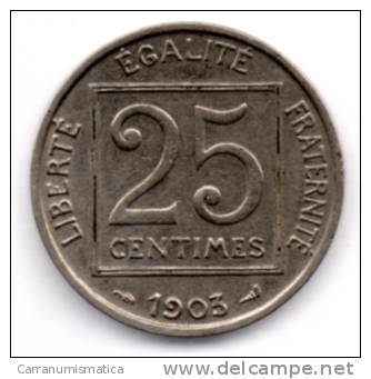 FRANCIA 25 CENTIMES 1903 - Altri & Non Classificati