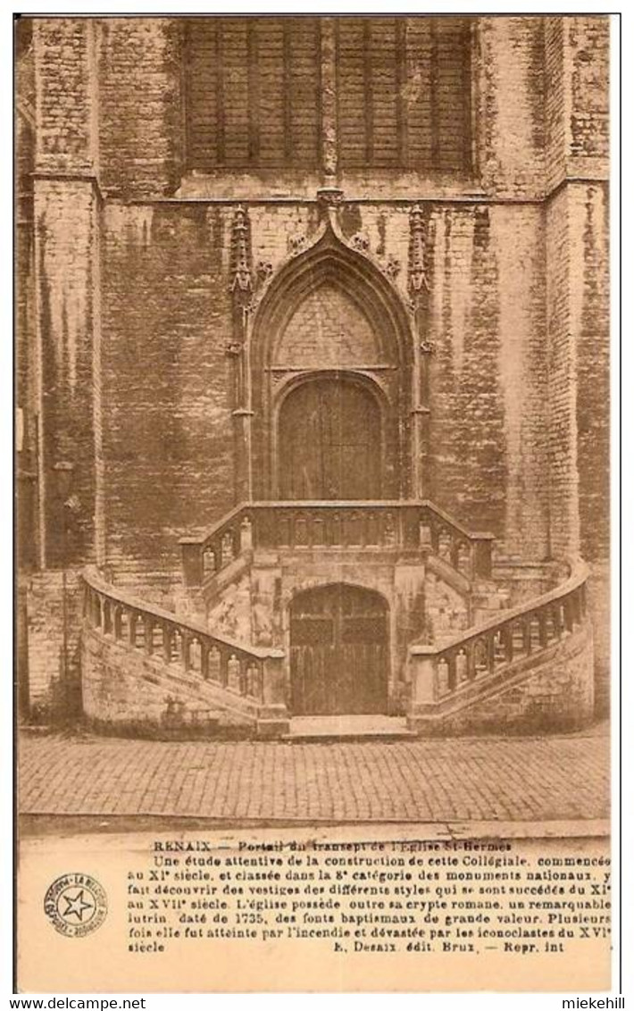 RENAIX-RONSE -PORTAIL DU TRANSEPT DE L'EGLISE St HERMES-série Belgique Historique - Renaix - Ronse