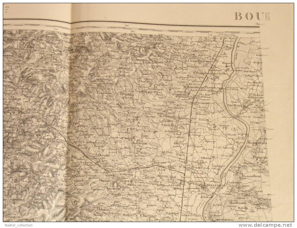 Carte  BOURG Macon Type 1889 Révisée En 1889  Bardereau, Moneyrade - Topographische Kaarten