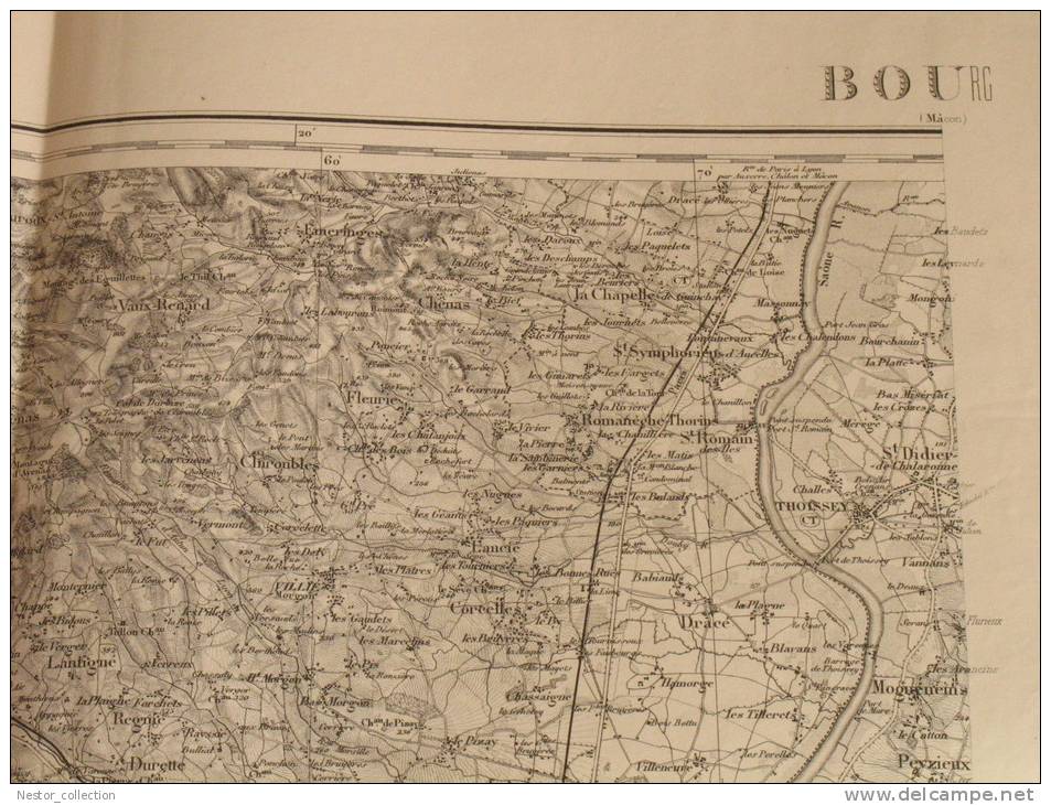 Carte  BOURG Macon Type 1889 Révisée En 1889  Bardereau, Moneyrade - Topographische Kaarten