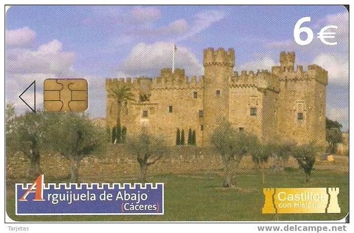 TARJETA CASTILLO ARGUIJUELA DE ABAJO DE CACERES Y DE TIRAJE 251000  (CASTLE) - Cultura