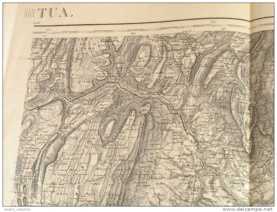 Carte NANTUA St Claude 160 Type 1889 Révisée En 1888 - Topographische Kaarten