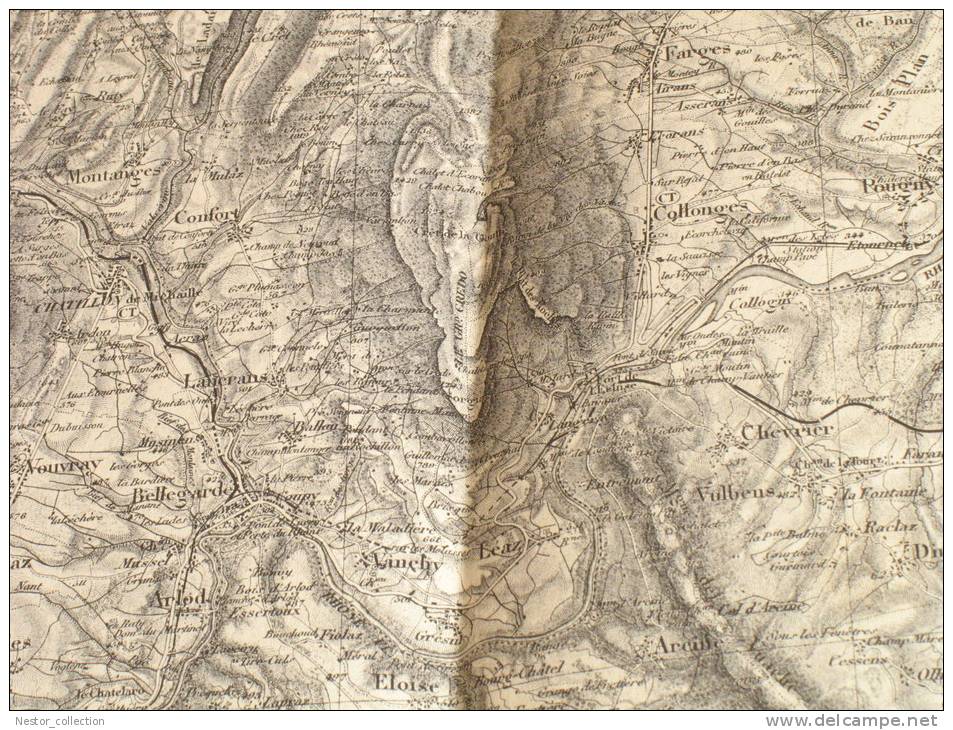 Carte NANTUA St Claude 160 Type 1889 Révisée En 1888 - Topographische Karten