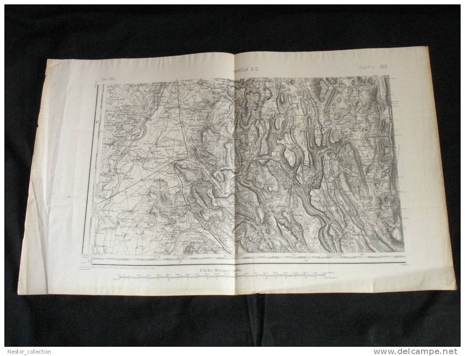 Carte NANTUA S O Type 1889 Révisée En 1888 Etat Major - Topographical Maps