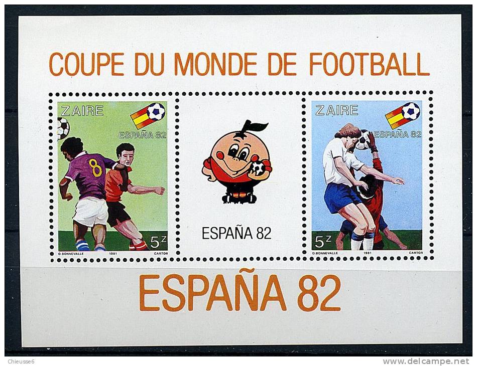 Zaïre ** Bloc N° 25 - "Espana 82" Coupe Du Monde De Foot - Ungebraucht