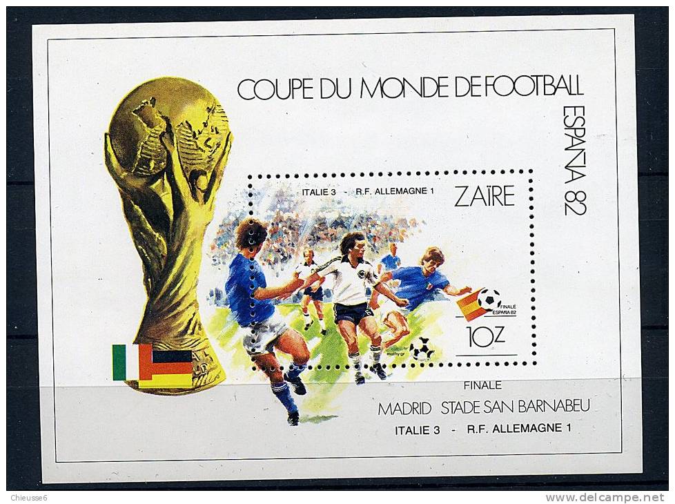 Zaïre ** Bloc N° 28 - "Espana 82" Coupe Du Monde De Foot - Unused Stamps