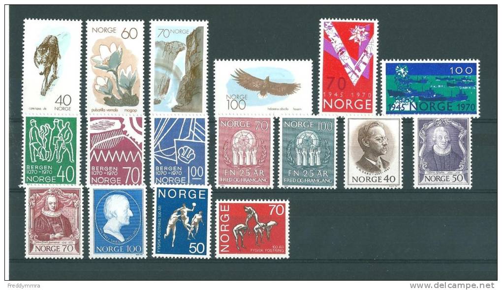 Norvège: Année 1970 ** - Années Complètes