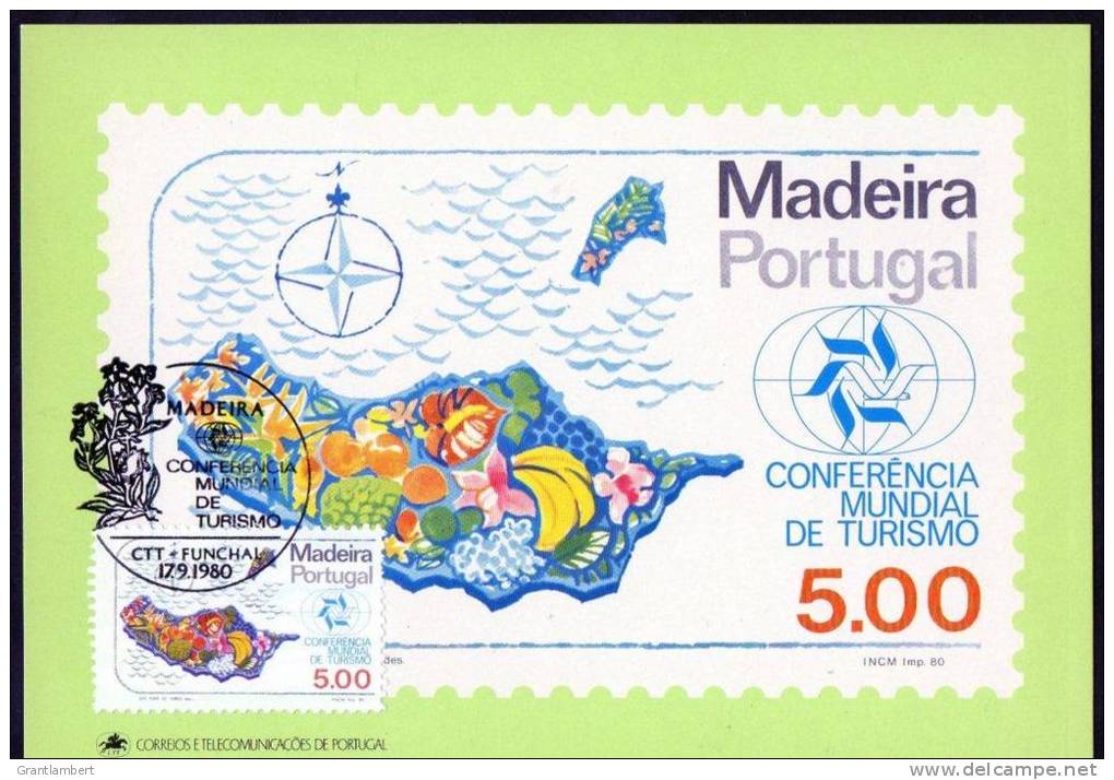 Portugal 1980 Madeira Tourism - The Island Maximum Card - Cartes-maximum (CM)