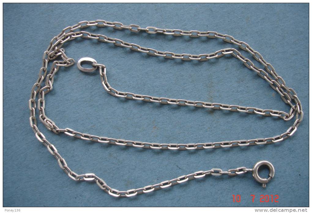 Chaîne Argent 835, 50 Cms 4,4 Grs - Necklaces/Chains