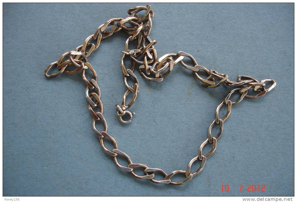 Chaîne Argent,bélière à Resouder,19,7 Grs 46 Cms - Necklaces/Chains