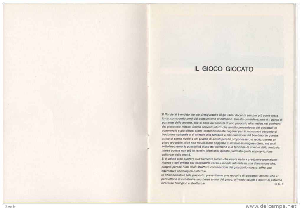 Lib080 Catalogo Mostra Il Gioco Giocato, Libretto Galleria Arte Ferrari, Milano, 1977, Artisti, Giochi, Cavallo Dondolo - Arte, Antigüedades