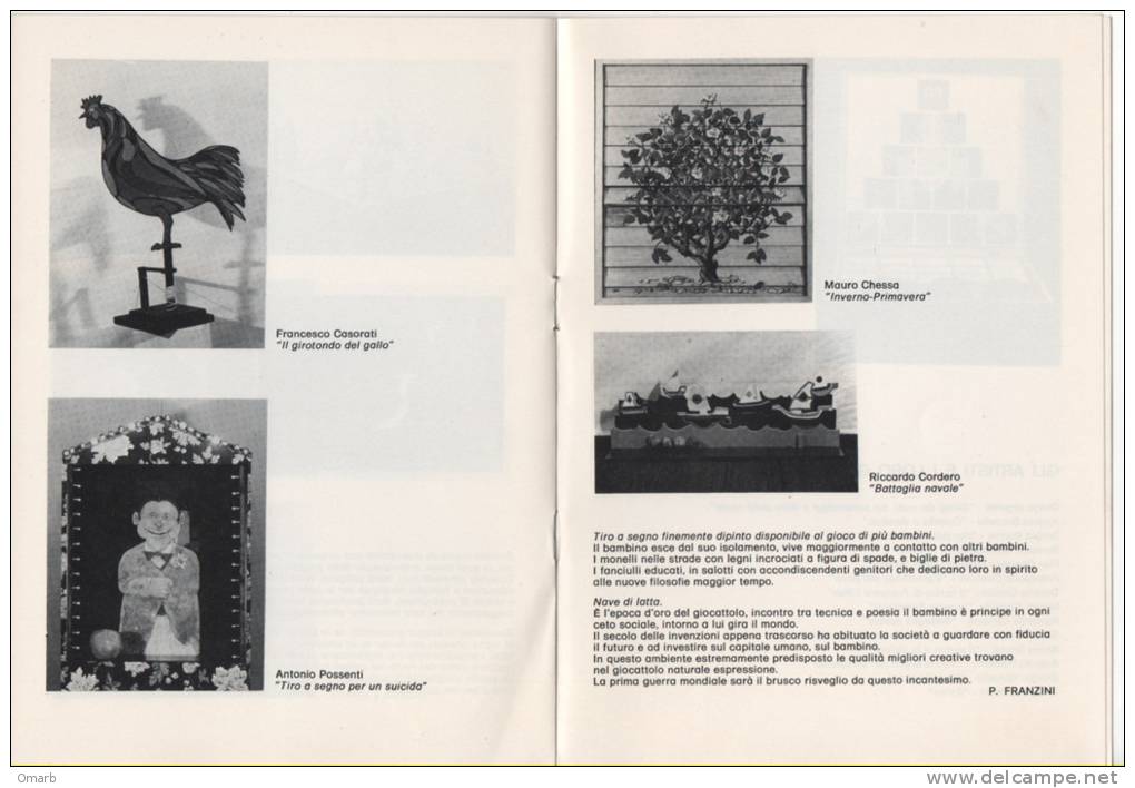 Lib080 Catalogo Mostra Il Gioco Giocato, Libretto Galleria Arte Ferrari, Milano, 1977, Artisti, Giochi, Cavallo Dondolo - Kunst, Antiquitäten