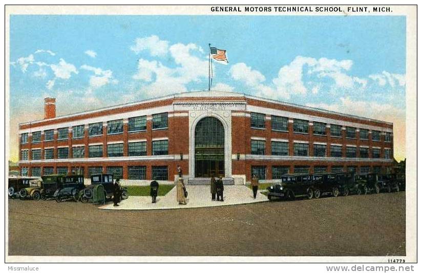 ETATS UNIS MICHIGAN FLINT GENERAL MOTORS TECHNICAL SCHOOL AUTOMOBILE - Flint