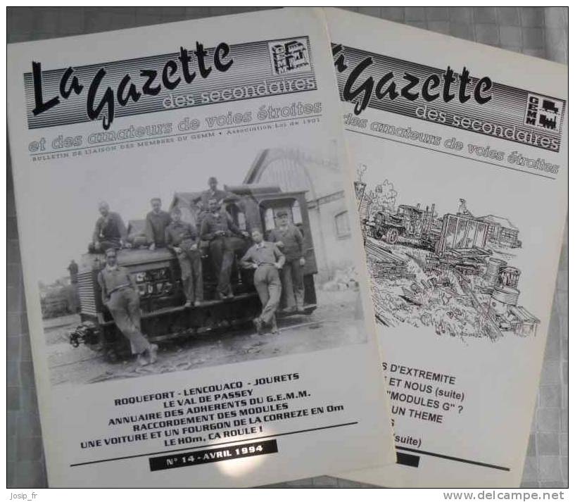 Fanzine TRAINS: GAZETTE Des SECONDAIRES Et VOIES éTROITES (2n°-1993-94) - Trains