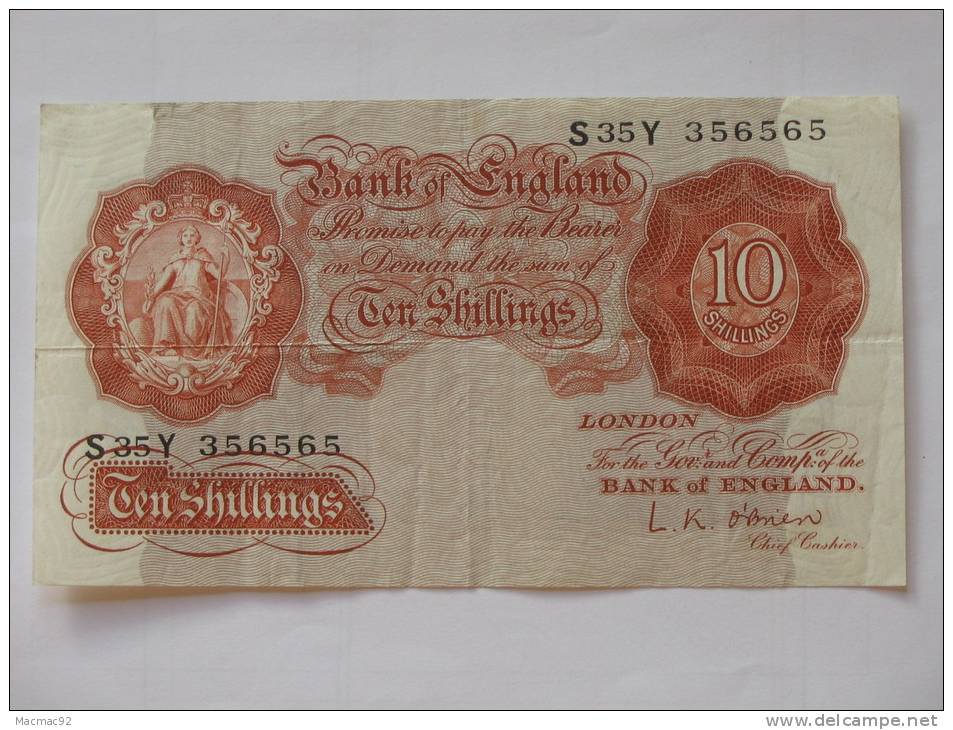 10 -Ten- Shillings (Non Daté) - 1955-1960 - GRANDE-BRETAGNE-  Great Britain -Bank Of England - 10 Schilling