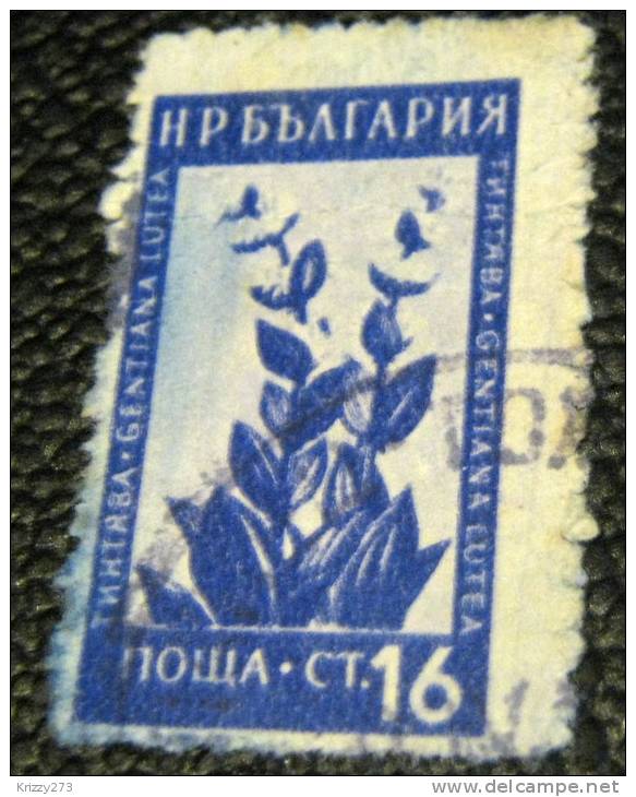 Bulgaria 1953 Medicinal Plants Gentian 16s - Used - Used Stamps