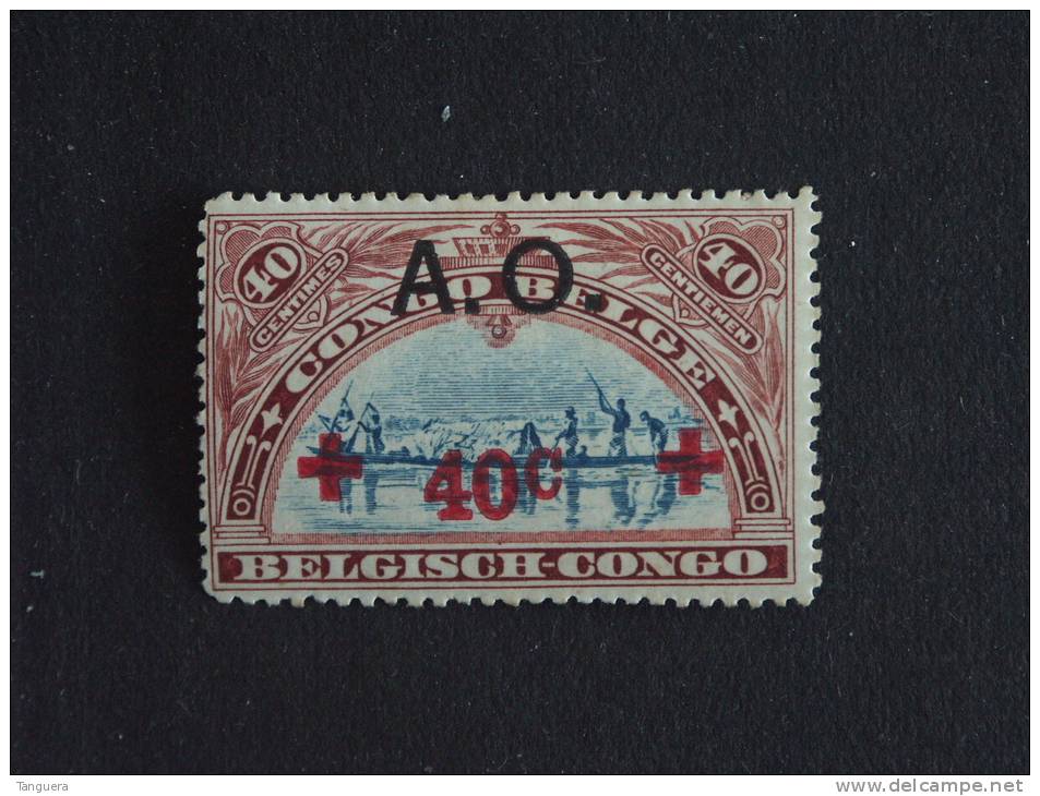 Ruanda-Urundi 1918 Rode-Kruis Croix-Rouge Surchargé Yv & COB 40 MH * - Unused Stamps
