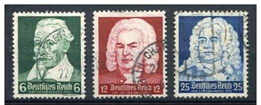 Schütz, Bach, Händel   Mi. 573-575    O/used    EUR  3   Siehe  Bild - Usati