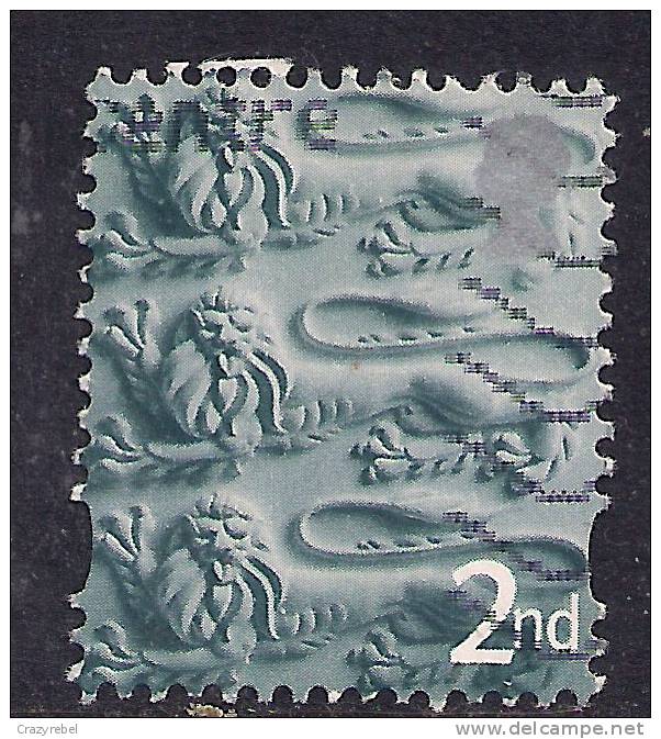 GB 2001 - 2002 QE2 2nd CLASS DEFINITIVE THREE LIONS USED STAMP SG EN 1. ( C843 ) - England